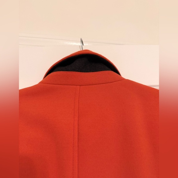 INC-Red Hot Sauce Button Down Overcoat Large - Picture 7 of 10